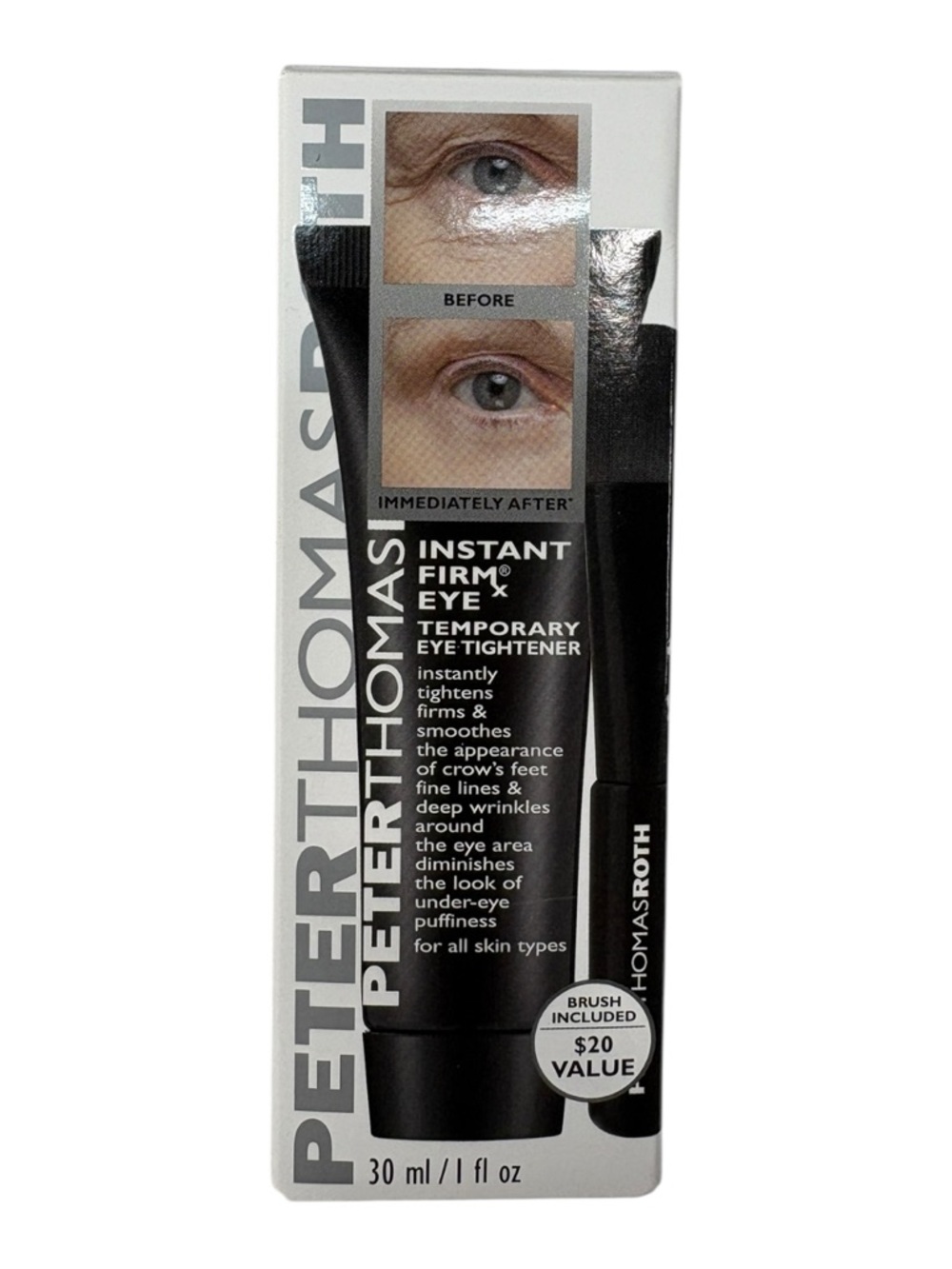 Peter Thomas Roth Instant FirmX Eye Tightener 30ml w/ Brush Anti Aging NEW - Picture 2 of 7